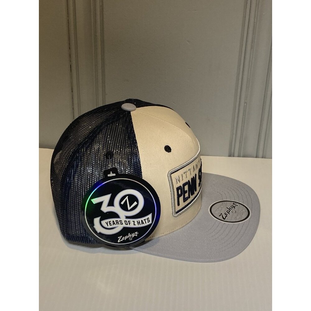 Penn State University Nittany Lions Gray / Beige Trucker Cap Hat SnapBack New - Picture 3 of 8